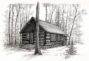 Drawing of Denison Cottage